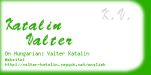katalin valter business card